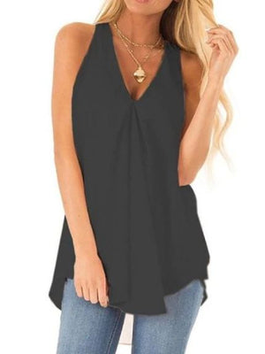 Fashion Blouses Women Tops, Blouse Sleeveless Soft Loose Blouse